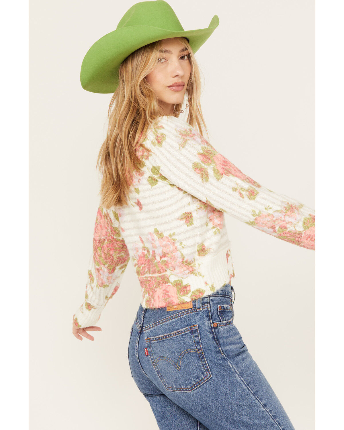 Image #2 - Free People Women's Bed of Roses Sweater, Ivory, hi-res