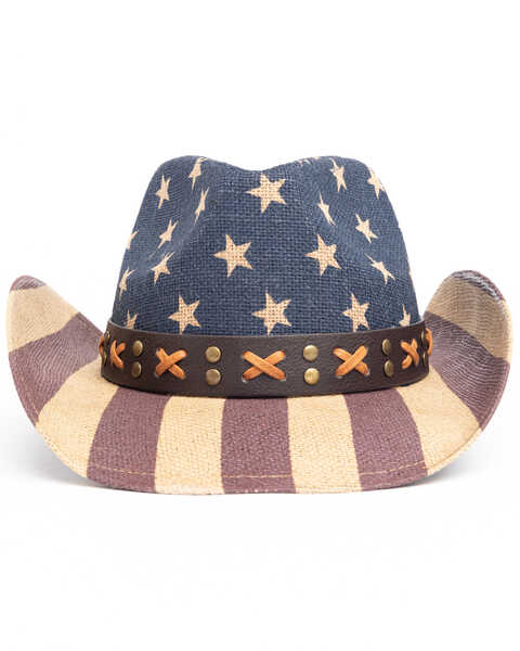 Image #4 - Cody James O Uncle Sam Straw Cowboy Hat , Black, hi-res