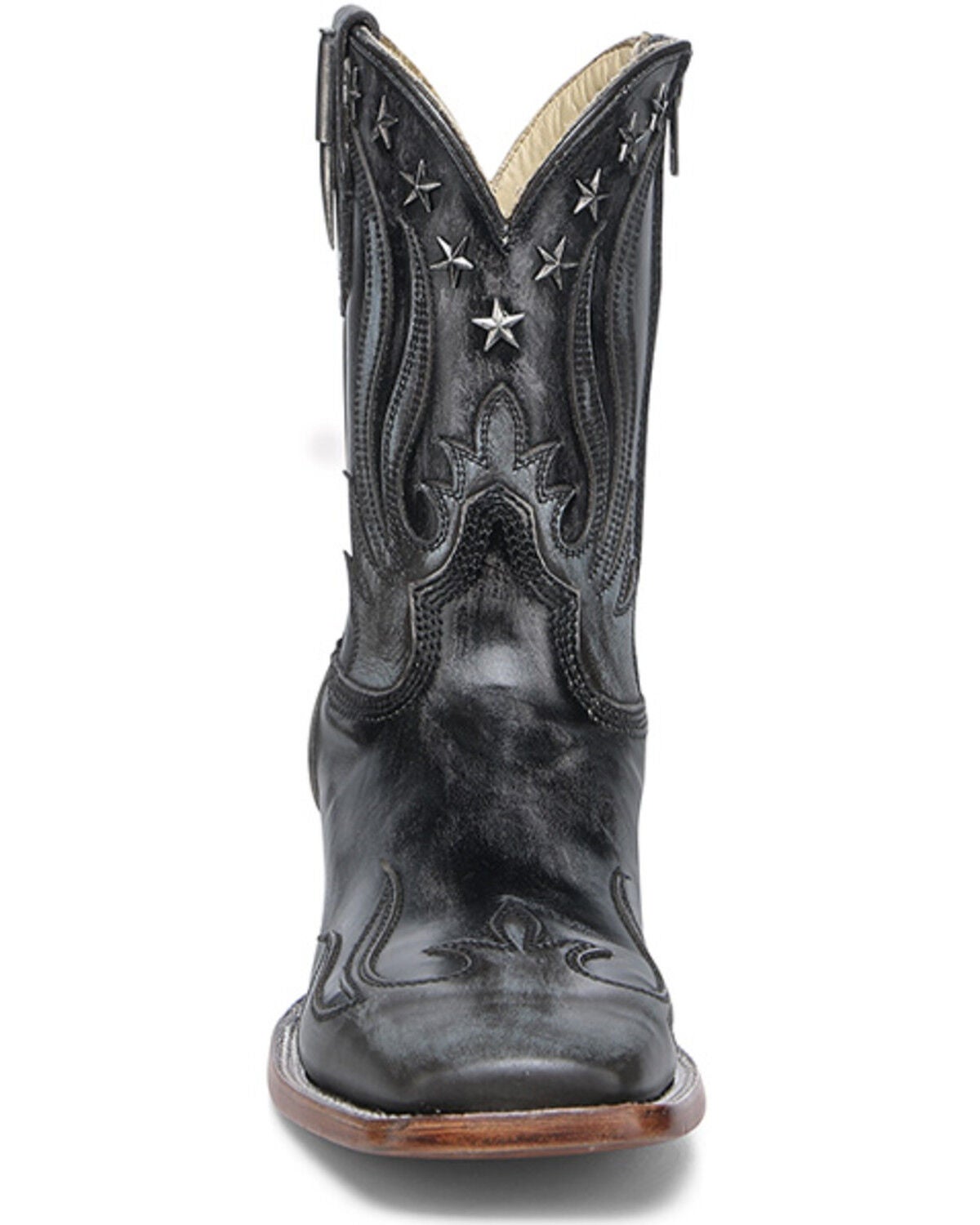 Image #3 - Corral Men's Overlay Studded Western Ankle Boots - Broad Square Toe, Black, hi-res