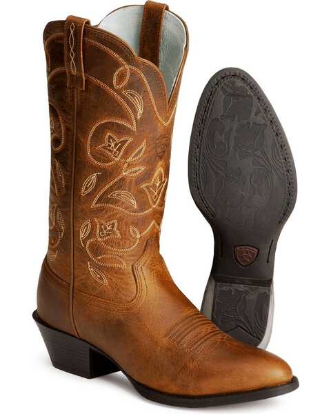 Image #2 - Ariat Women's Heritage Western Western Performance Boots - Medium Toe, Russet, hi-res