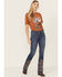 Image #2 - Idyllwind Women's Hawkins Dark Wash Rebel Mid Rise Boot Stitch Super Stretch Denim Jeans, Dark Wash, hi-res