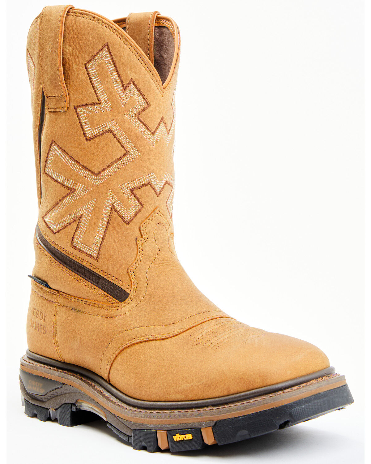 Image #1 - Cody James Men's Decimator ASE7 Western Work Boots - Soft Toe, Brown, hi-res