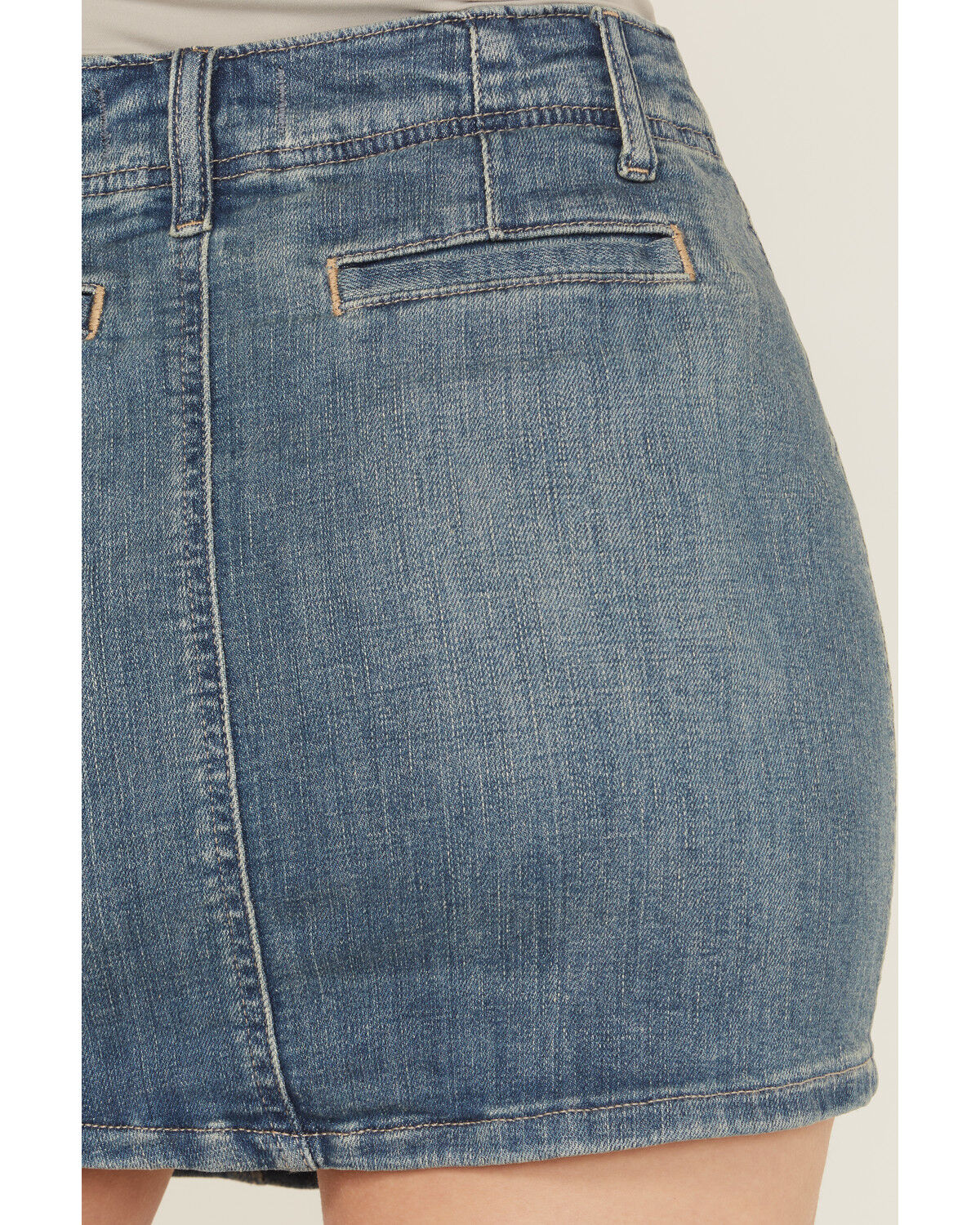Image #4 - Free People Women's Daylight Medium Wash Denim Mini Skirt, Blue, hi-res