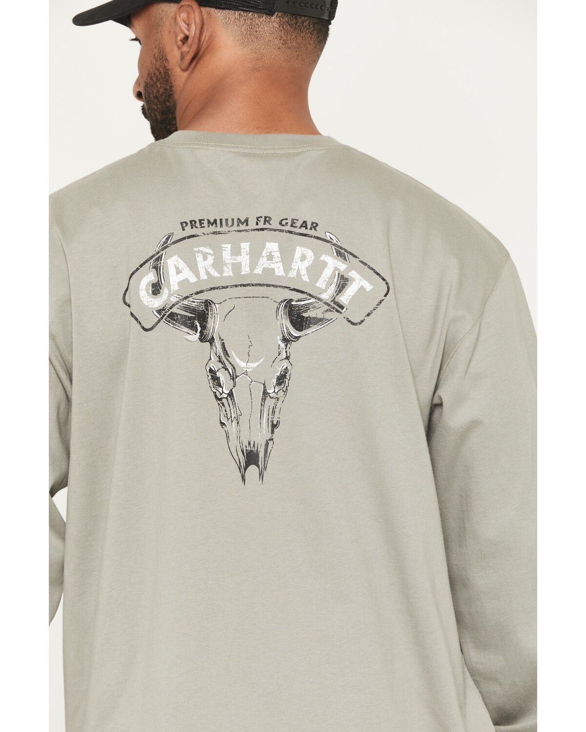 Image #4 - Carhartt Men's FR Loose Fit Lightweight Long Sleeve Graphic Work Shirt, Grey, hi-res