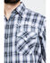 Jack Daniel's Men's Textured Plaid Print Short Sleeve Western Shirt , Black, hi-res