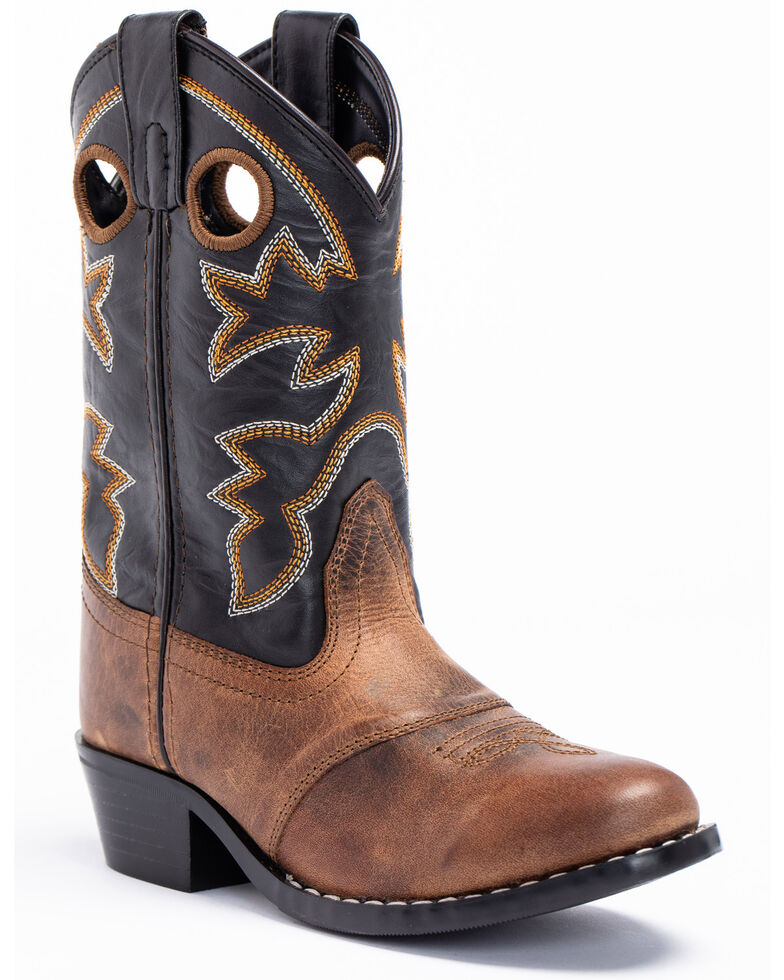 Cody James Boys' Black & Brown Western Boots - Round Toe - Country ...