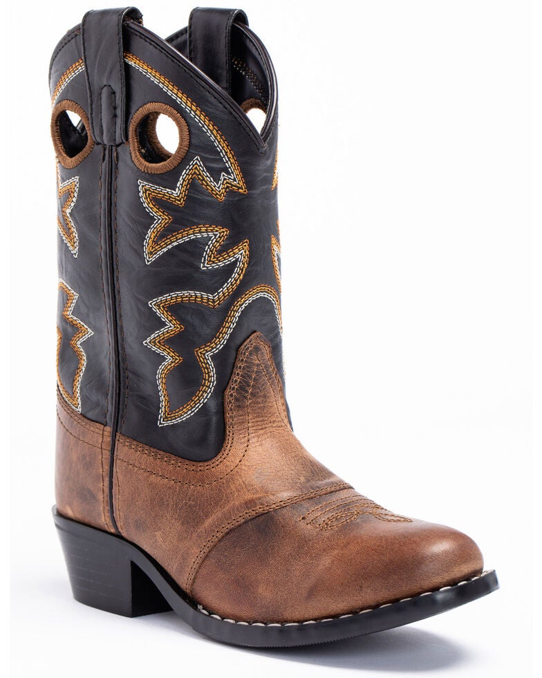 Cody James Boys' Black & Brown Western Boots Round Toe Country