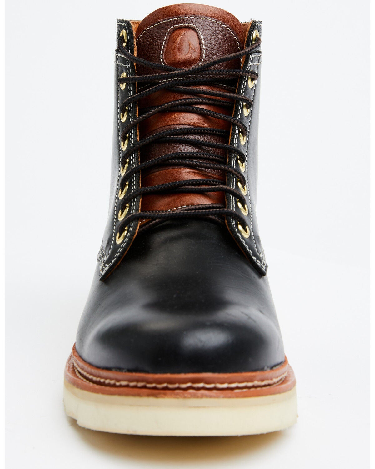OluKai Men's Pāhi Chukka Work Boots - Soft Toe, Black