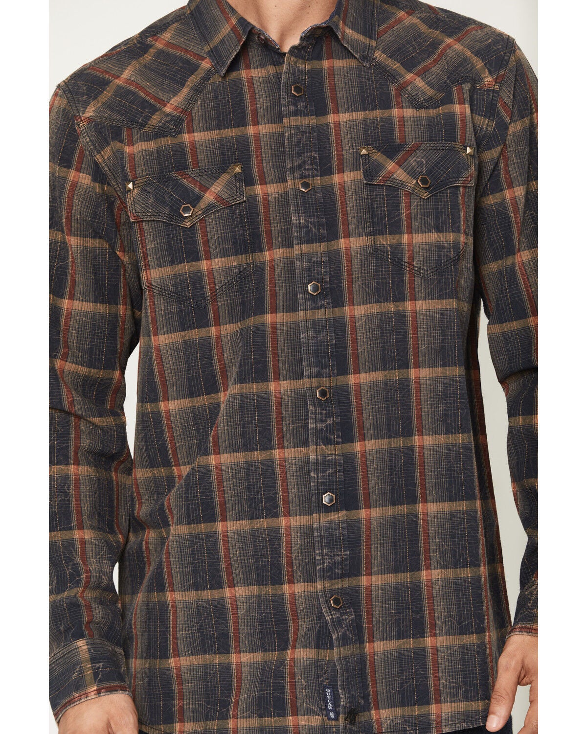 Image #3 - Moonshine Spirit&reg; Men's Richter Dobby Plaid Print Long Sleeve Snap Western Shirt, Multi, hi-res