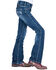 Cowgirl Tuff Girls' Edgy Bootcut Jeans, Blue, hi-res