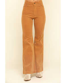 Rolla's Women's Tan Corduroy Flare Jeans, Tan, hi-res