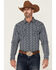Image #1 - Cody James Men's Pacific Southwestern Print Long Sleeve Snap Western Shirt , Navy, hi-res