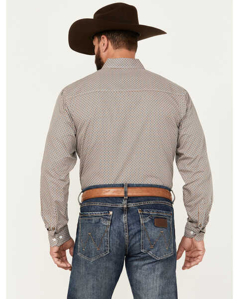 Image #4 - Cinch Men's Geo Print Long Sleeve Button-Down Western Shirt, Multi, hi-res