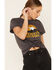 Cut & Paste Women's Charcoal Desert Dreamin Graphic Tee , Charcoal, hi-res