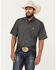 Image #1 - Cinch Men's Geo Print Short Sleeve Button-Down Western Shirt, Black, hi-res