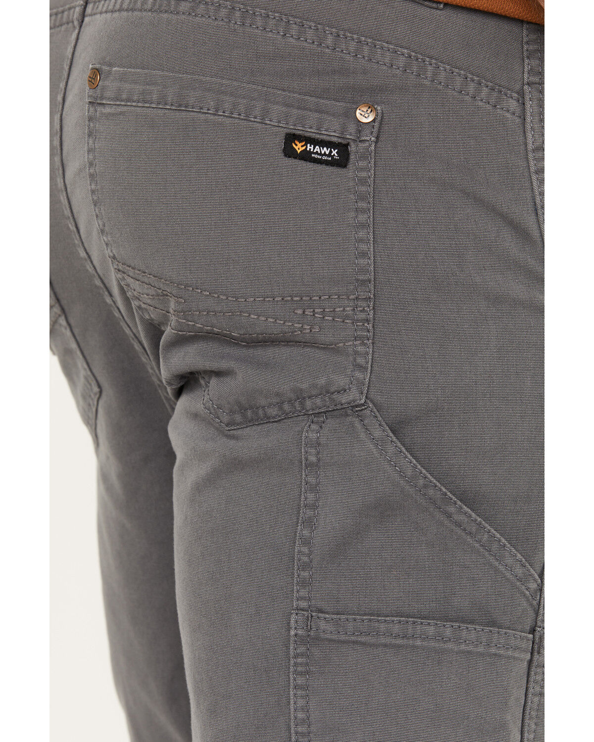 Image #4 - Hawx Men's Santiago Double Front Logger Work Pants, Charcoal, hi-res
