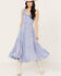 Image #2 - Scully Women's Lace-Up Jacquard Maxi Dress, Light Blue, hi-res