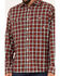 Image #3 - Brothers and Sons Men's Everyday Plaid Long Sleeve Button Down Western Flannel Shirt, Burgundy, hi-res