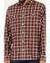 Image #3 - Brothers and Sons Men's Everyday Plaid Long Sleeve Button Down Western Flannel Shirt , Burgundy, hi-res