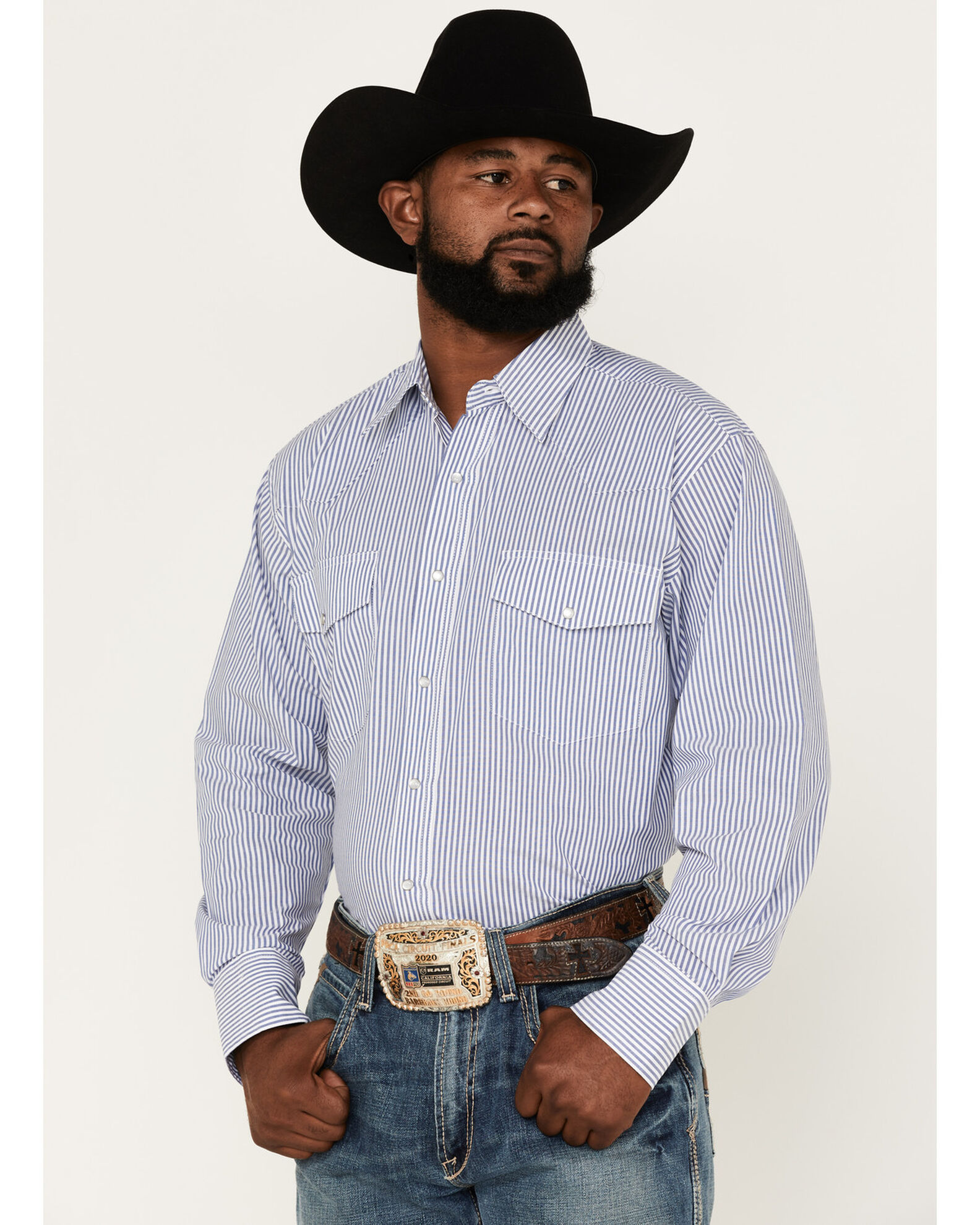 Wrangler Men's Stripe Print Long Sleeve Snap Western Shirt - Country  Outfitter