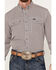 Image #2 - Wrangler Men's Performance Plaid Print Long Sleeve Button Down Western Shirt, Red, hi-res