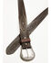 Image #1 - RANK 45® Men's Slade Southwestern Embossed Leather Belt, Dark Brown, hi-res