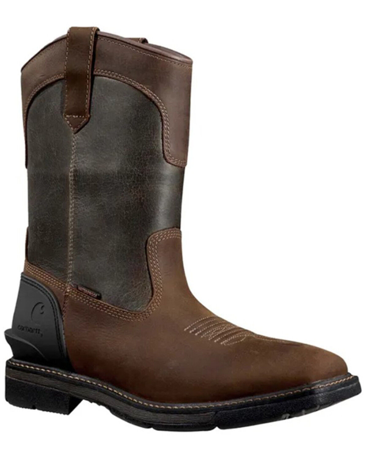 Image #1 - Carhartt Men's Montana Waterproof Wellington Work Boots - Steel Toe, Green/brown, hi-res