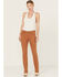 Image #1 - Miss Me Women's Mid Rise Straight Stretch Denim Jeans, Camel, hi-res