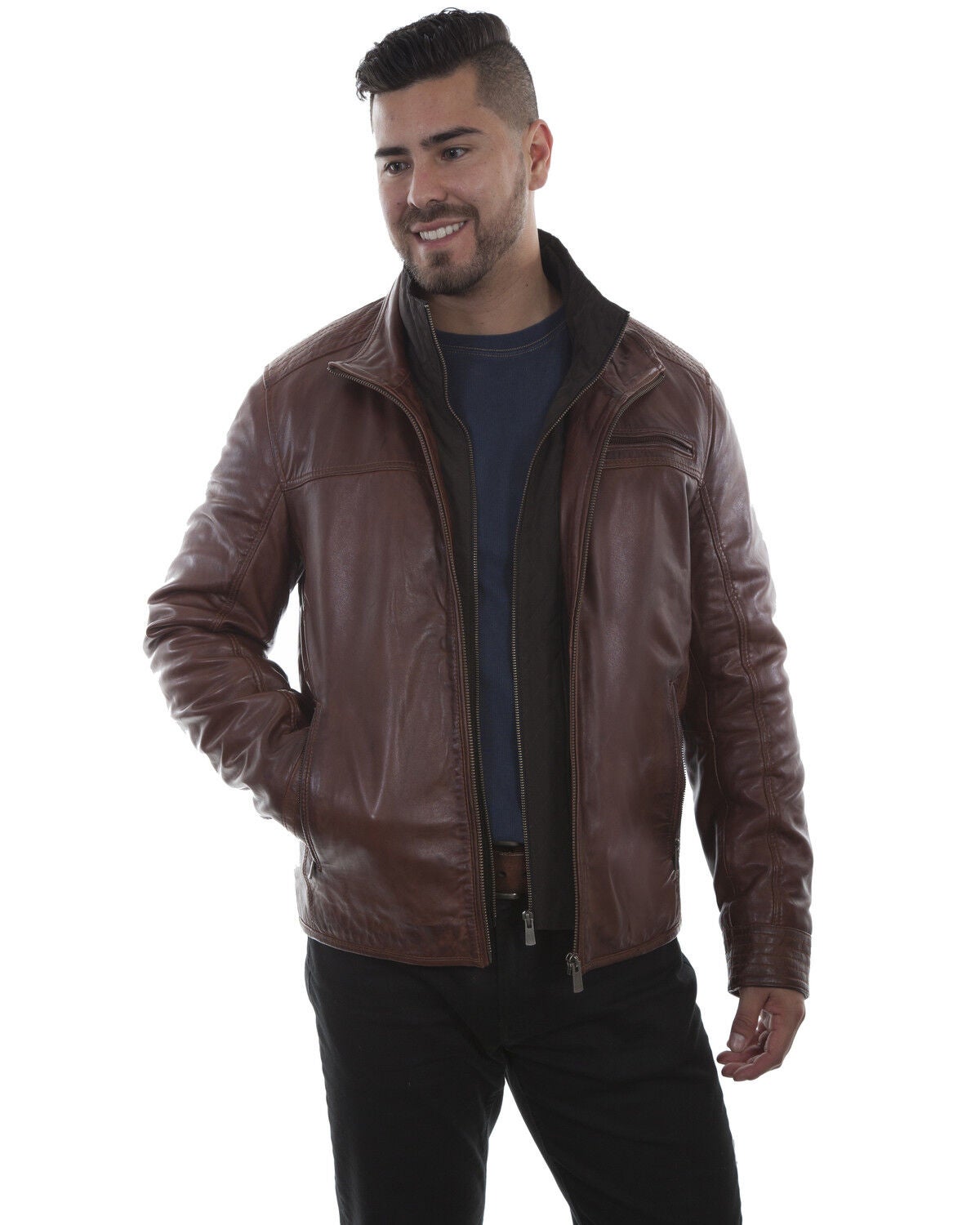 scully men's leather jacket