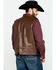 Image #3 - Cripple Creek Men's Whiskey Brown Faux Leather Vest, Med Brown, hi-res