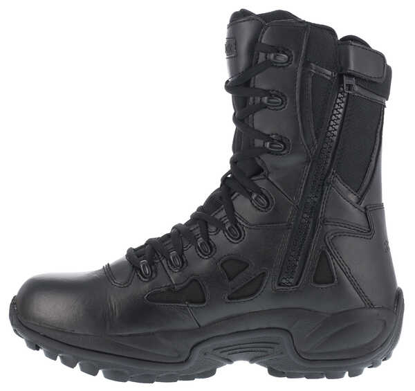 Image #4 - Reebok Men's Rapid Response 8" Work Boots - Round Toe, Black, hi-res