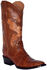 Ferrini Men's Alligator Belly Exotic Western Boots - Broad Square Toe, Cognac, hi-res