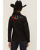 Image #4 - Rodeo Clothing Women's Rose Embroidered Long Sleeve Snap Western Shirt, Black, hi-res