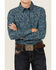 Image #3 - Cody James Boys' Lasso Paisley Print Long Sleeve Snap Western Shirt, Blue, hi-res
