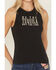 Image #3 - Idyllwind Women's Embellished Sleeveless Ribbed Graphic Tank Top, Black, hi-res