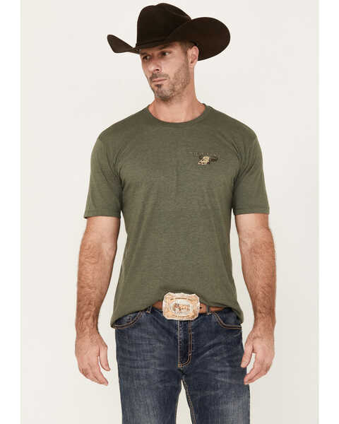 Cody James Men's Head West Short Sleeve Graphic T-Shirt, Olive, hi-res