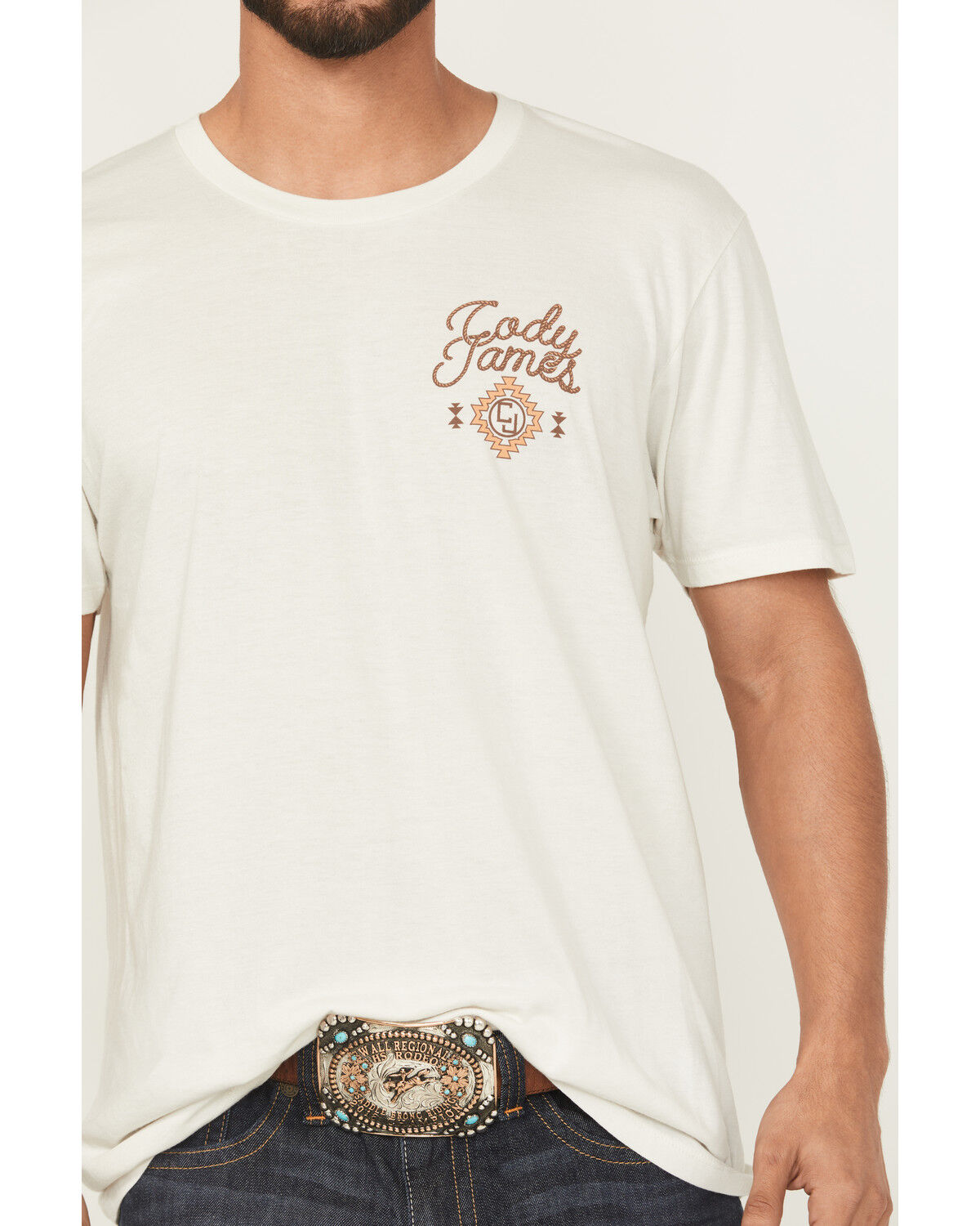 Image #4 - Cody James Men's Wild West Short Sleeve Graphic T-Shirt, Cream, hi-res