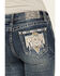 Image #2 - Grace in LA Women's Medium Wash Mid Rise Geometric Bird Bootcut Jeans, Medium Wash, hi-res