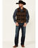 Outback Trading Co. Brown Owen Southwestern Print Snap-Front Vest, Brown, hi-res