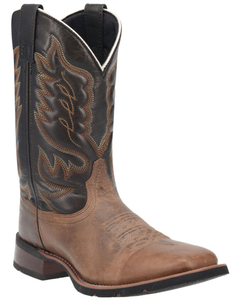 Laredo Men's Montana Western Boots - Wide Square Toe, Brown, hi-res
