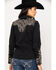 Scully Women's Scroll Embroidered Long Sleeve Western Shirt, Black/tan, hi-res