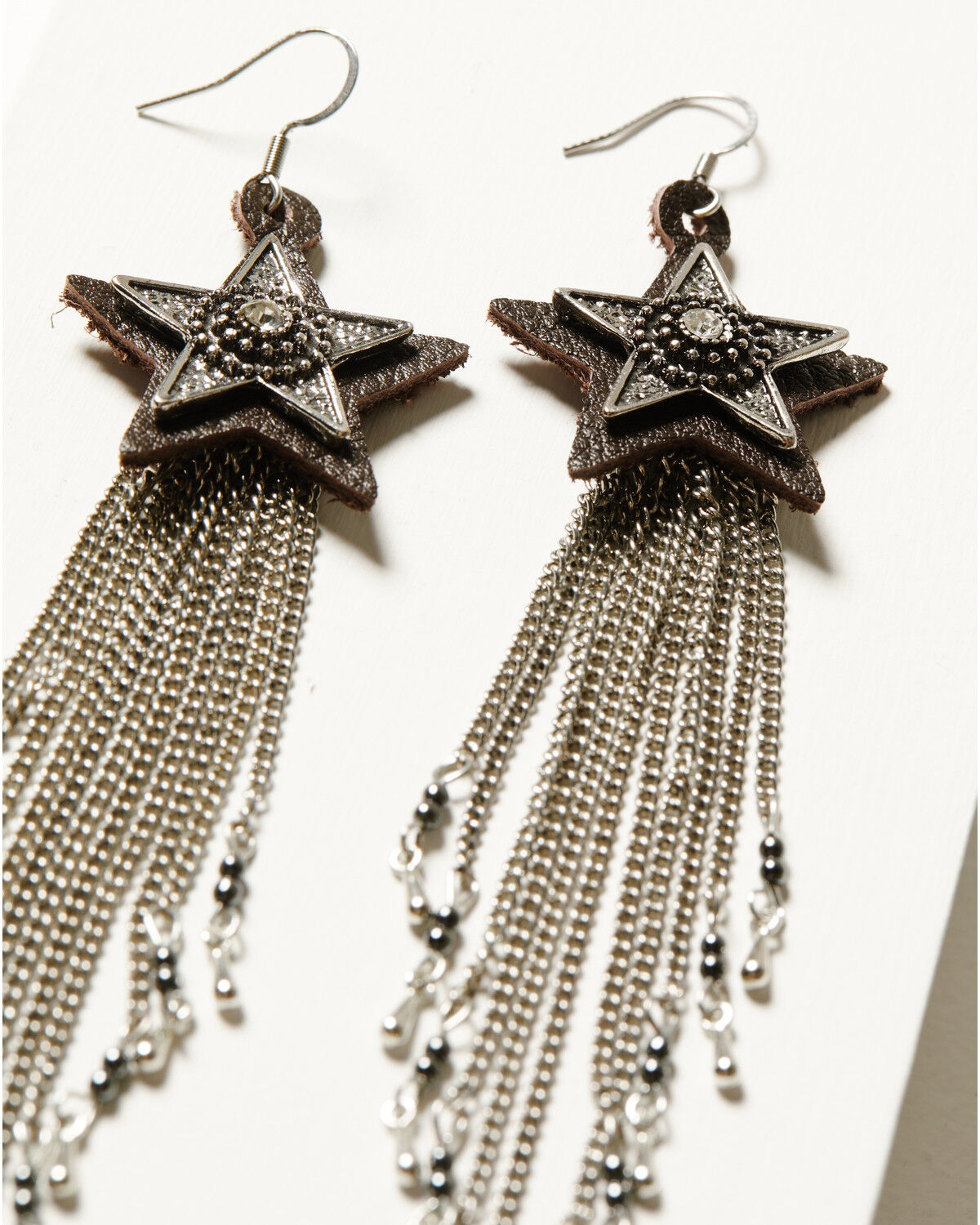 Image #2 - Idyllwind Women's Star Fringe Emerson Earrings, Silver, hi-res