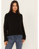 Image #2 - Shyanne Women's Cable Fringe Sweater, Black, hi-res