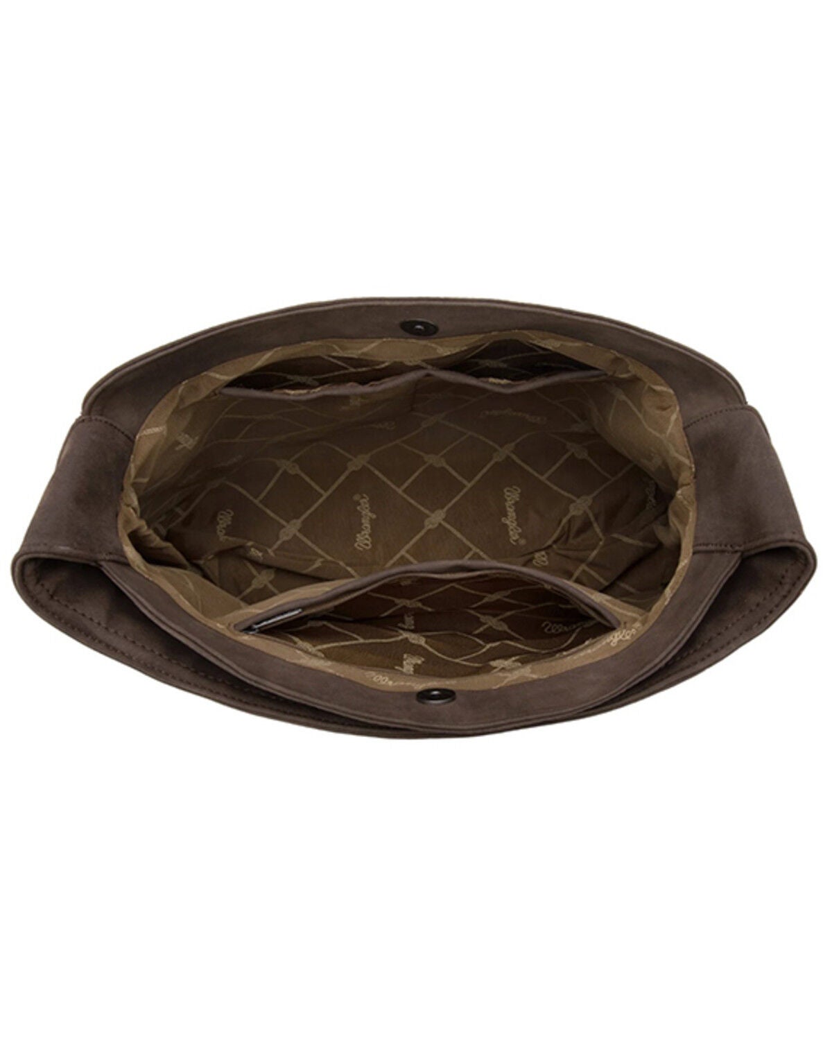 Image #3 - Wrangler Women's Shiloh Fringe Studded Hobo Bag, Coffee, hi-res