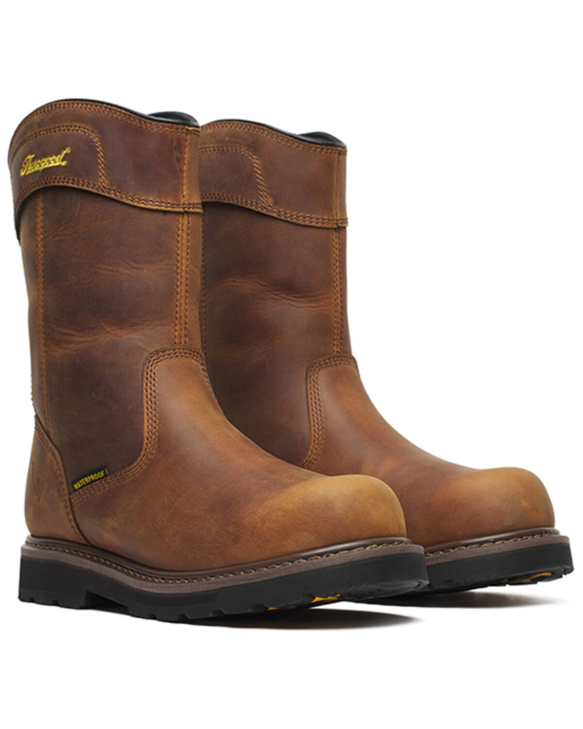 Image #1 - Thorogood Men's 11" Jobsite Waterproof Work Boots - Composite Toe, Brown, hi-res
