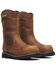 Image #1 - Thorogood Men's 11" Jobsite Waterproof Work Boots - Composite Toe, Brown, hi-res