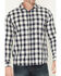 Image #3 - Brothers and Sons Men's Anvil Plaid Print Long Sleeve Button-Down Flannel Shirt, Blue, hi-res