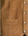 Image #2 - Scully Men's Calfskin Suede Snap Front Vest, Rust, hi-res