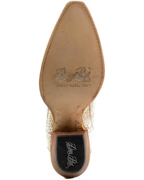 Image #7 - Dan Post Women's Exotic Watersnake Western Boots - Snip Toe, Cream, hi-res