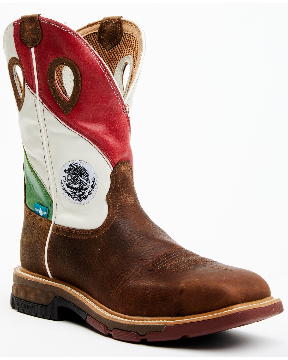Twisted X Men's 12" Western Work Boot - Alloy Toe, Brown, hi-res